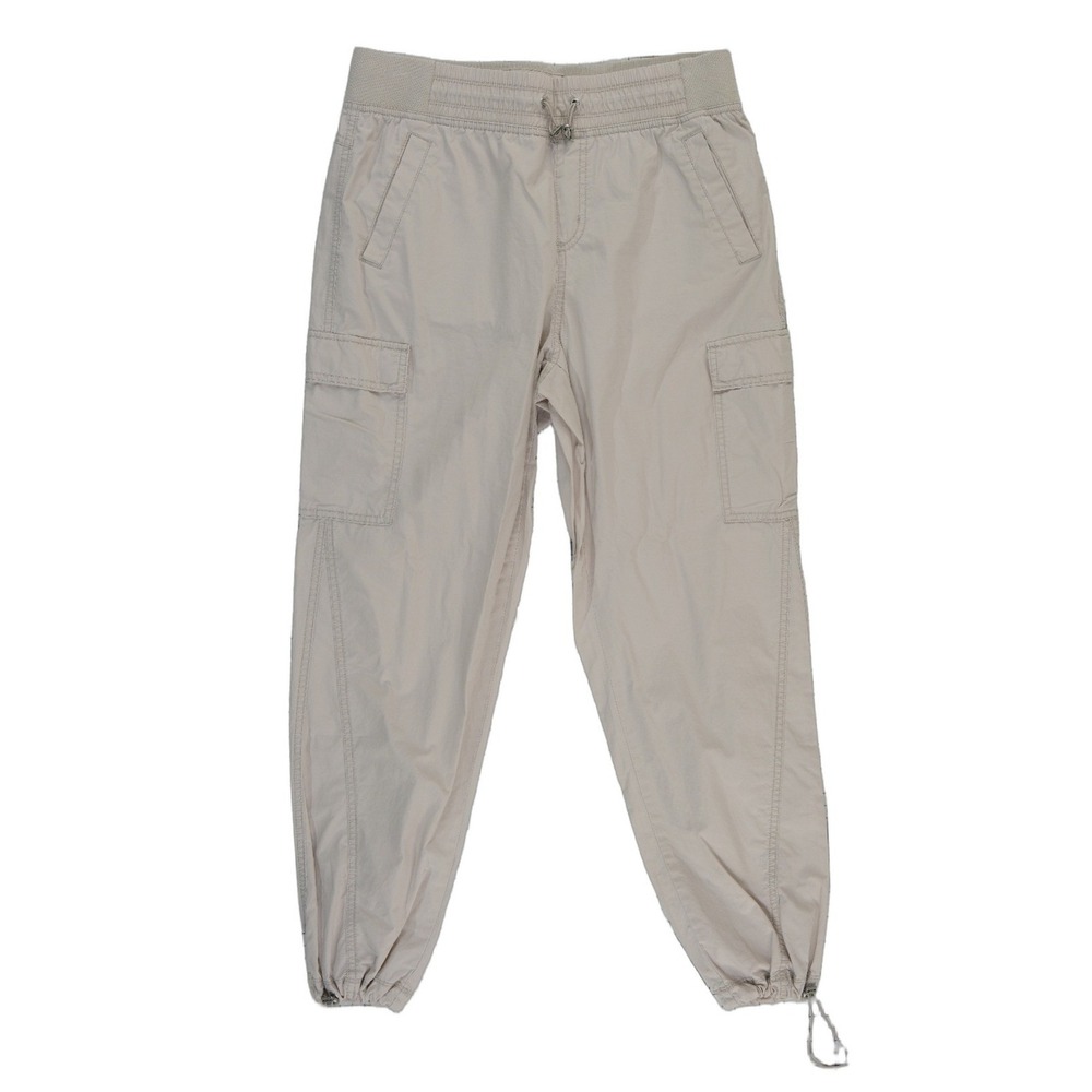 Calvin Klein Performance Cargo Joggers Pants Womens Size Medium Beige Bungee Hem